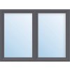 Plastové okno dvojkrídlové ARON Basic biele/antracit 1200 x 1150 mm