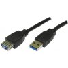 Logo USB predlžovačka (3.0), USB A samec - USB A samica, 1.8m, čierna, blister