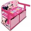 Detský drevený nábytok 3v1 MINNIE MOUSE (Lavička, Box na hračky, Stolík), WD13980