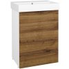 Dreja Skrinka pod umývadlo FLOOR SUD 60 - N01 Biela lesk / D27 Cognac / Pravé