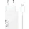Xiaomi MDY-12-EH USB-A 67W Cestovná Nabíjačka + USB-C 6.2A Dátový Kábel White