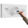 Obraz na korku elegantná sivá mapa Česka