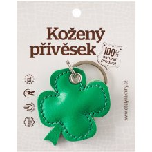 Prívesok na kľúče Čtyřlístek kůže Zelená verde