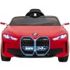 Auto BMW i4 na akumulátor pre deti biele – Červené