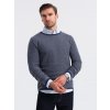 Ombre Clothing klasický pánsky sveter Leone navy