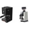 Gaggia Classic UP, black + Eureka Mignon Zero 65 All Purpose, CR white