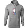 Jednorožec prdí - Mikina pánska Cape s kapucňou - 5XL ( Tmavosivý melír )