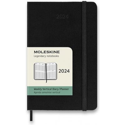 Moleskine A6 týždenný 2024 čierny