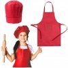 Kuchynská súprava Mid Ocean – zástera a čiapka, červená