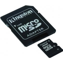 Príslušenstvo k Kingston microSDHC 16GB class 4 + adapter SDC4/16GB -  Heureka.sk