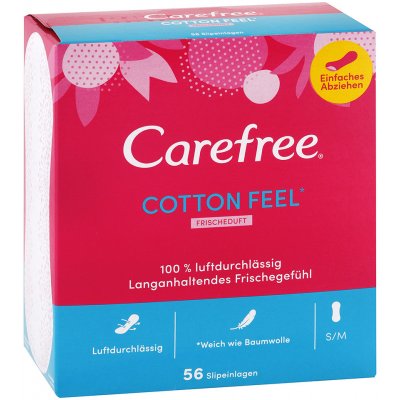 Carefree Cotton Flexiform slipové vložky so sviežou vôňou 56 ks