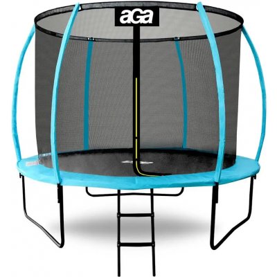 Aga SPORT EXCLUSIVE Trampolína 250 cm Svetlo modrá + ochranná sieť + rebrík