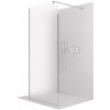 CERANO - Sprchová zástena Walk-in Onyx Corner Round Ľ/P - 8 mm - guľatá vzpera - chróm, mliečne sklo - 100x40x200 cm
