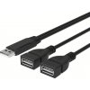 Rozdvojka USB 2.0, čierna