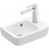Villeroy & Boch O.novo - Umývadielko Compact 36x25 cm, s prepadom, 1 otvor na batériu vpravo, alpská biela 43433601