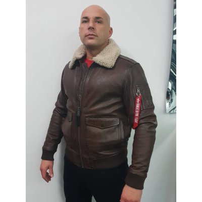 Alpha Industries G1 LEATHER jacket zimná kožená bunda brown hnedá piesková  od 220 € - Heureka.sk