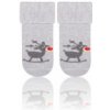 Froté vianočné ponožky pre deti so sobom Rudolfom SIVÁ EU 11-13