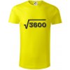 Narodeniny odmocniny 60 - Tričko z organickej bavlny - 3XL ( Citrónová )