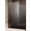 RADAWAY MODO NEW GOLD II 80cm pevná sprchová stena / walk-in kút, profil zlatý, sklo číre, 389084-09-01