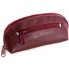 Kľúčenka Arwel Väčšia burgundy kožená dvojzipsová 619-8104-34