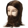 BraveHead Male Mannequin Head with Beard 100% Human Hair