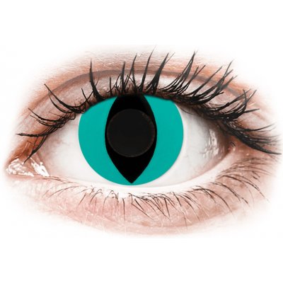 Gelflex CRAZY LENS - Cat Eye Aqua - nedioptrické jednodenné 2 šošovky