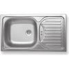 NOVA Drez 43,5x76 s odkvapom a prepadom nerez (NOVA Drez 43,5x76 s odkvapom a prepadom nerez)