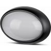 Stropné LED svietidlo oválne 12W, 3000K, 840lm, IP54, čierne VT-8010 (V-TAC)