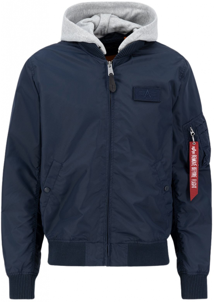 Alpha Industries pánska prechodná bunda MA-1 TT HOOD rep blue modrá