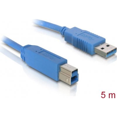 Delock 82582 USB, USB 3.2 Gen1 (USB 3.0 / USB 3.1 Gen1) USB-A zástrčka, USB-B zástrčka, 5m,modrý