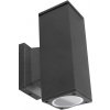 Aigostar B.V. | Aigostar - Vonkajšie nástenné svietidlo 2xGU10/230V čierna IP65 hranatý | AI0903