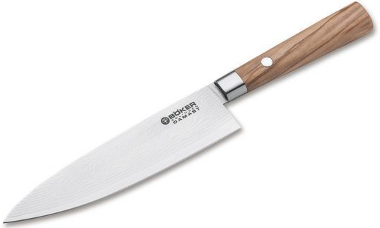 Böker Manufaktur Solingen 130439DAM damaškový kuchársky nôž 15,7 cm hnedá
