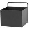 Ferm Living Nástenný box Wall Box Square, black