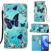 Peňaženkové kožené puzdro Colored Drawing Plain na Motorola Moto E20 / E30 / E40 - Heart Butterfly