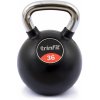 TRINFIT Kettlebell kov / guma s chrom madlem PREMIUM 36 kg