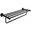 Ravak KN 330.20BLM Polica na uteráky, čierna matná