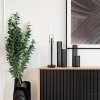 Brilliant Stolová lampa Glasini, výška 49,5 cm, dymovo sivá/čierna, sklo - 99207/06