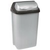 Kinekus Kôš na odpad zasúvací 50l, plastový, RASMUS roll top, sivý