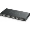 Zyxel GS1920-48v2, 50 Port Smart Managed Switch 44x Gigabit Copper and 4x Gigabit dual pers., hybrid mode, standalone or NebulaFle GS1920-48V2-EU0101F