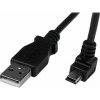 StarTech.com Down Angle Mini USB Cable - 2m - Black - USB A to Mini USB B - USB to Mini USB Cable - Mini USB Charger - USB A to Mini B (USBAMB2MD) - Kabel USB - USB (M) do mini-USB typ B (M) - USB 2.0