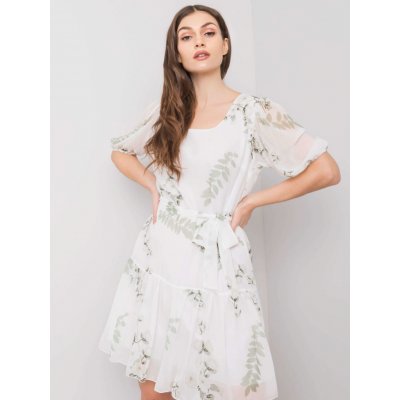 šaty s motívom kvetín LK-SK-508129.06X white