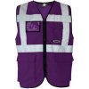 Korntex Berlin Multifunkčná reflexná vesta na zips KX802 Violett M