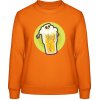 AWDis Sweat Mikina - Dizajn - Smrtka v pivnom pohári - Orange Crush - XS - Dámske