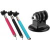 Teleskopický držiak selfie monopod s tripod mount redukciou pre GoPro