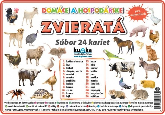 Kupka Petr Súbor 24 kariet - zvieratá domáce a hospodárske