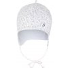 Little Angel Čiapka podšitá zaväzovacia Outlast® biela sv.hnedé kvety biela