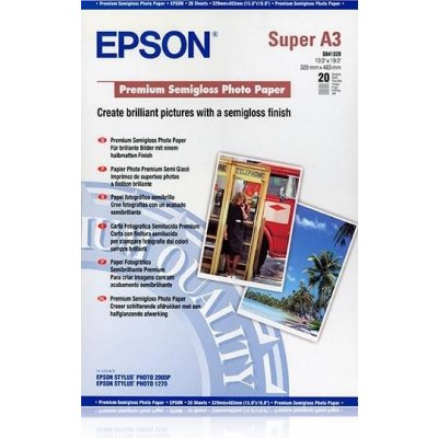 Fotopapier Epson Fotografický papier Premium Glossy A3 - 20 listov (C13S041315)