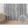 Biante Dekoračný záves TF-083 Kvetované ornamenty na sivom 150x190 cm