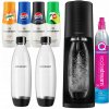 Výrobník sódy SodaStream Terra čierny + 3 fľaše + 3 sirupy
