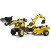 Falk FALK - Šlapací traktor Komatsu s nakladačem, rypadlem a vlečkou